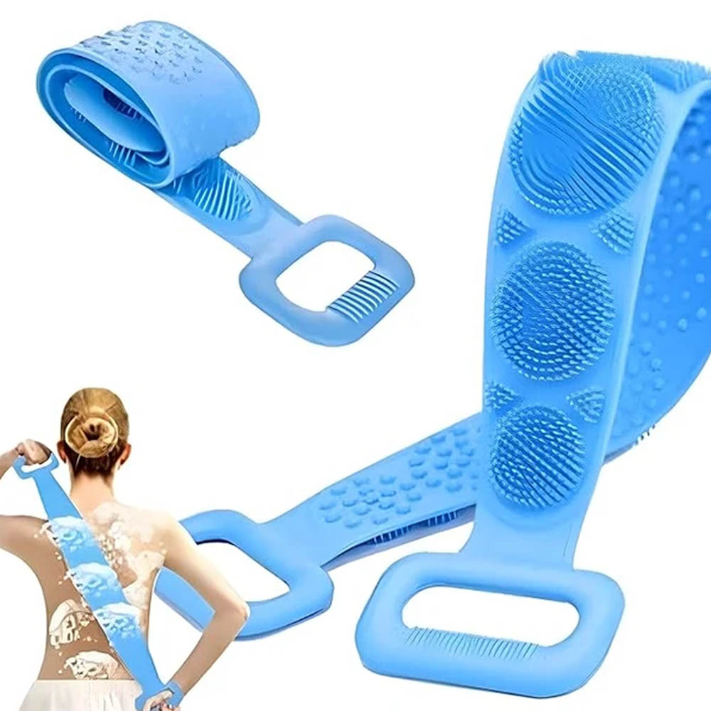 Silicone Double-Sided Exfoliating Body Scrubber Belt