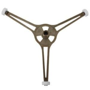 Microwave Turntable Support Ring, Triple Arm Roller Stand, 24.4 cm Glass Plate Holder, Brown