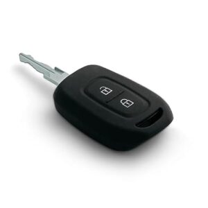 Key Shell Replacement Compatible with Ranault Daster, Kwed, Tarano, Treber, Keger | 2-Button Car Key Housing Case | Remote Key Fob Shell (Black)