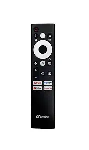 Remote Control No. 823 for Sansui LED TV – Compatible Replacement Controller with Netflix & YouTube Shortcut Buttons – No Voice Function – Black.