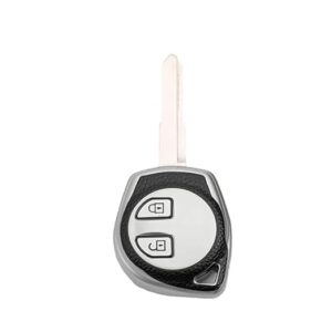 AG Future Generic TPU Leather Pattern Car Key Cover, Compatible with Suzuki 2-Button Smart Keys, Black