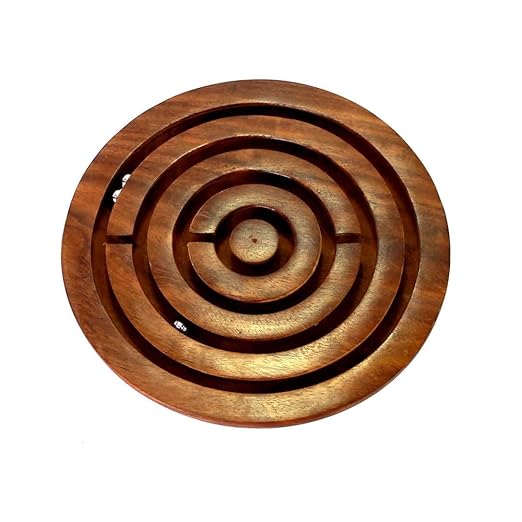 4" Handcrafted Wooden Labyrinth Maze Puzzle Game - Ball in a Maze Toy for Kids, Boys & Girls - Fun Indoor Brain Teaser, Skill-Building Puzzle Gift for All Ages. - Image 2