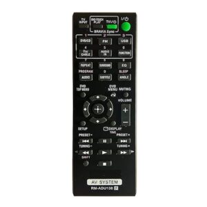 Remote Control Compatible for Sone AV System Model No: RM-ADU138 Replacement Remote, Black, Pack of 1