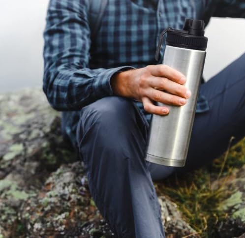 Vacuum Insulated Water Bottle Lids, Wide Mouth Sports Bottle Caps, 2-Pack, Leak-Proof, BPA-Free - Image 2