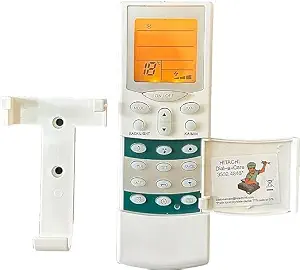 Air Conditioner Remote Compatible with Hitachi Split AC Model AC-68A, Backlight & Remote Stand Included, Suitable for 1.5 Ton Units, Original Replacement Remote.