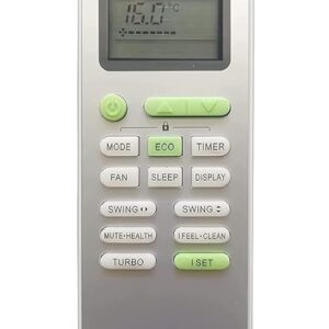 Remote Control Compatible with TCL Smart Split AC Replacement Remote with I-Set Function No Setup Required White (Pack of 1)