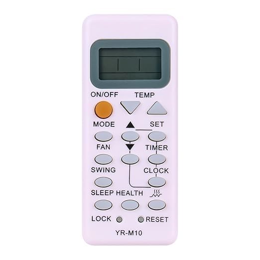 Replacement Remote Compatible with Haier AC – Models YR-M02, YR-M05, YR-M09, YR-M07, YL-M05, HSU-09RM03/R2, HSU-12RE03/R2, HSU-18RM03/R2, and More – White
