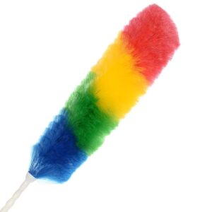 Colorful Microfiber Feather Static Duster for Dust Cleaning – Static Feather Duster with Strong Handle for Home, Office, Shop, Car, Ceiling Fan – Dry Use, Easy to Clean.