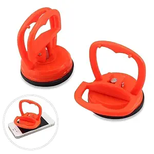 2 Pcs Heavy Duty Suction Cup LCD Screen Opening Tool – Screen Removal Tool for Computer, Mobile Phone, Tablet & Laptop Repair (Red)