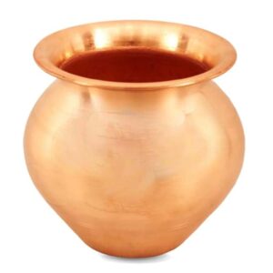 Copper Pooja Kalash, Copper Lota, Tamba Ka Lota for Drinking Water Pooja, Festival, Size (300 ml)