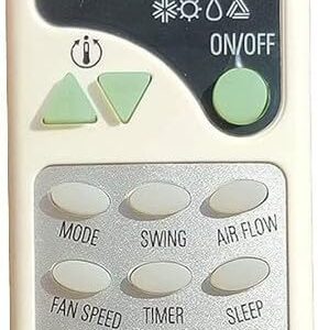 AC-7B Remote Control Compatible with Voltaas Split/Window Air Conditioners Exact Replacement, White (Pack of 1)