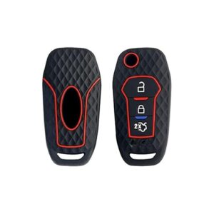Premium Silicone Car Key Cover Black | Compatible with Tata Boolt, Naxon, Tegor, Hixa, Zast & TAGO | Smart Key Protector Case | Soft Durable Key Fob Cover