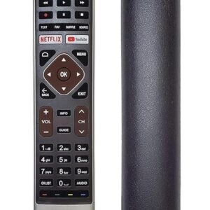 Remote Control Compatible with Haier Smart 4K LED TV Replacement for HTR-U27E Universal Haier TV Remote (Non-Voice Feature) No Setup Required Black