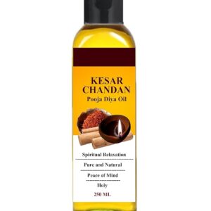 Pure Kesar Sandalwood Diya Oil - Enhance Your Puja Experience with Divine Fragrance (200ml)