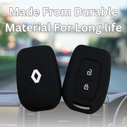 Premium Silicon Key Cover Compatible with Renault Duster/Kwid New Model (1 Piece) - Black - Image 4