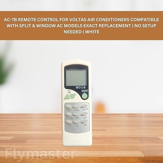 AC-7B Remote Control Compatible with Voltaas Split/Window Air Conditioners Exact Replacement, White (Pack of 1) - Image 5