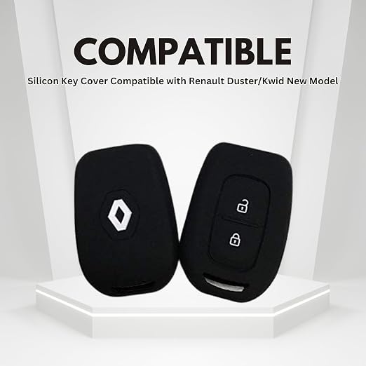Premium Silicon Key Cover Compatible with Renault Duster/Kwid New Model (1 Piece) - Black - Image 6