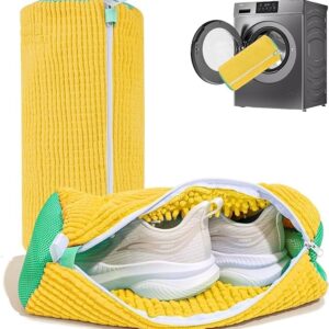 Shoe Washing Machine Bag, Laundry Shoe Bag for Washer & Dryer, Reusable and Durable Zipper Plush Washing Machine for Sneakers, Running Shoes, Sock, Bras, Delicates and Toys