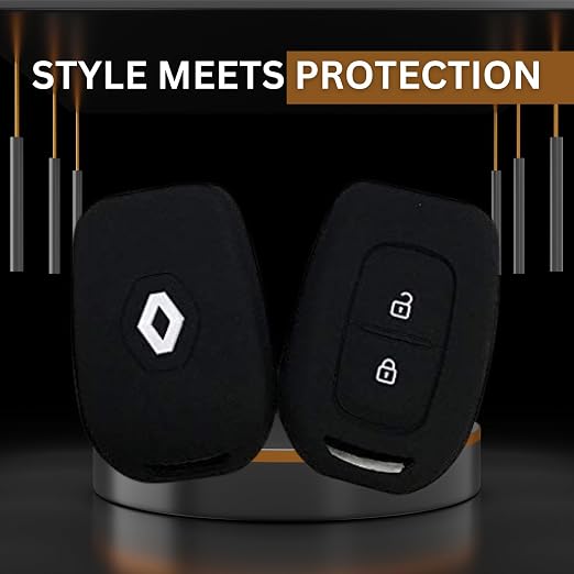 Premium Silicon Key Cover Compatible with Renault Duster/Kwid New Model (1 Piece) - Black - Image 5
