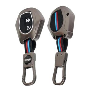 Zinc Metal Alloy Car Key Cover | Compatible with Maruti Suzuki Swift, Baleno, WagonR, Alto, Grand Vitara, Brezza, Dzire, Ertiga, Celerio, Spresso, Ignis, Ciaz, Scross, XL6, Fronx, Jimny.