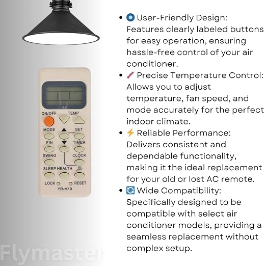 Replacement Remote Compatible with Haier AC – Models YR-M02, YR-M05, YR-M09, YR-M07, YL-M05, HSU-09RM03/R2, HSU-12RE03/R2, HSU-18RM03/R2, and More – White - Image 3