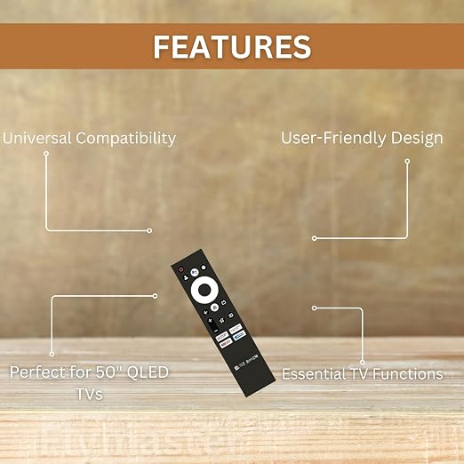 Remote Control No. 823 for Sansui LED TV – Compatible Replacement Controller with Netflix & YouTube Shortcut Buttons – No Voice Function – Black. - Image 4