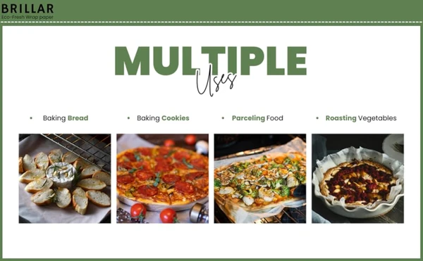 Flymaster 100% Food Grade Non-Stick Butter Paper Roll - 100m Parchment Paper for Roti Wrapping & Baking. - Image 3