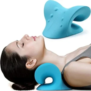 Neck And Shoulder Relaxer For Tmj Pain Relief And Cervical Traction Device For Spine Alignment | Neck Stretcher Chiropractic Pillow For Neck Pain Relief (BLUE)