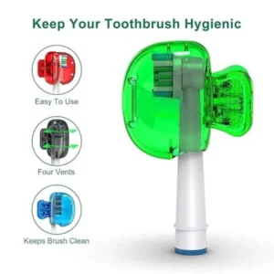 Toothbrush Head Cover Cap Set of 4 – Portable Toothbrush Protectors, Hygienic Clips for Travel, Home & Bathroom Storage, Durable Toothbrush Case Covers  (0)0 total reviews