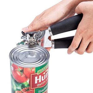 Universal CAN Opener/TIN Opener Stainless Steel 18 cm Multipurpose Opener for Cans and Tins for Household, Camping, and Parties, Black (Modern)